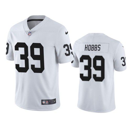 Men Oakland Raiders #39 Nate Hobbs Nike White Limited NFL Jersey->oakland raiders->NFL Jersey